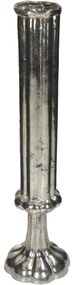 Βάζο Φλάουτο Χειροποίητο Ασημί Γυαλί 8.5x8.5x33cm