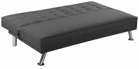 Καναπές κρεβάτι Mesa 186, Αριθμός θέσεων: 3, Ανθρακί, 80x176x82cm, Πόδια: Μέταλλο | Epipla1.gr