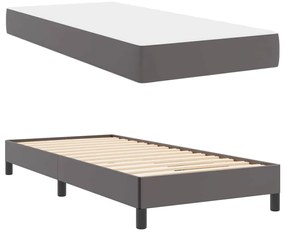 vidaXL Κρεβάτι Άλλο Γκρι 80 x 200 cm Τεχνητό δέρμα