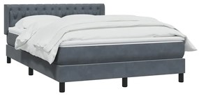 ΚΡΕΒΑΤΙ BOXSPRING ΜΕ ΣΤΡΩΜΑ ΣΚΟΥΡΟ ΓΚΡΙ 160X210 ΕΚ. ΒΕΛΟΥΔΙΝΟ 3318370