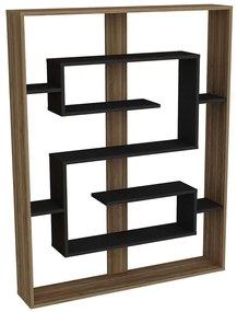 Βιβλιοθήκη Esteban 875ZNA3648 120x22x156cm Walnut-Black