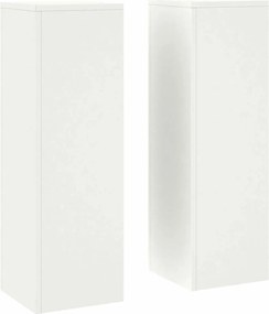 vidaXL Βάση φυτών 2 pcs Λευκό 24 x 24 x 75 εκ. Ατσάλι