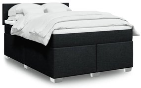 ΚΡΕΒΑΤΙ BOXSPRING ΜΕ ΣΤΡΩΜΑ ΜΑΥΡΟ 160X200 ΕΚ. ΥΦΑΣΜΑΤΙΝΟ 3288234