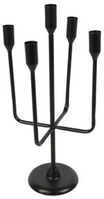 Κηροπήγιο 5 Θέσεων 013.813603 Φ16x40cm Black Μέταλλο