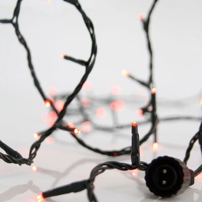 Χριστουγεννιάτικα Λαμπάκια 100 Led Σε Σειρά 8.1μ Σταθερά Κόκκινα Επεκτεινόμενο Eurolamp 600-11333