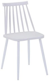 Καρέκλα Aurora I pp σε λευκή απόχρωση-πόδι μεταλλικό λευκό 43x48x79εκ 43x48x79 εκ.