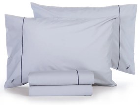 Σεντόνια Διπλά (Σετ) Nautica By Nef-Nef Homeware Nau Wave Solid Γκρι