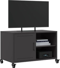 vidaXL Έπιπλο Τηλεόρασης Μαύρο 68x39x43,5 εκ. Χάλυβας
