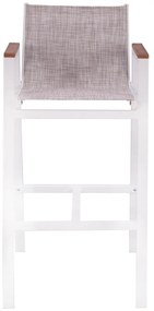 Σκαμπό Μπαρ C5790.01 Αλουμινίου Λευκό με Polywood 52x58x108 εκ. 52x58x108 εκ.