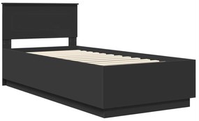 vidaXL Σκελετός Κρεβατιού Μαύρο 70 x 190 cm Επεξεργασμένο ξύλο