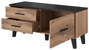 TV stand LOTTA 120 1D2S wotan oak/ black DIOMMI CAMA-LOTTA-RTV-120-1D2S-DWO/CZ