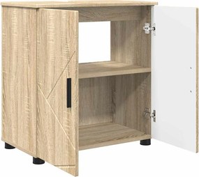 vidaXL Ντουλάπι Μπάνιου με αποθήκευση Δρύς Sonoma 61 x 35 x 64 εκ.
