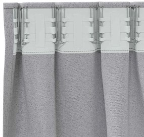 vidaXL Κουρτίνες 2 pcs Ανοιχτό γκρι 245x140εκ. Πολυεστέρας