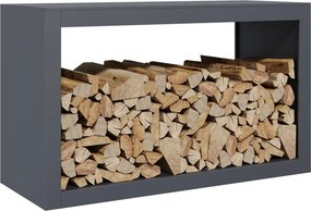 vidaXL Ράφι Καυσόξυλων Ανθρακί 100x40x60 εκ. Ατσάλινο