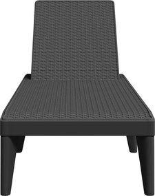 vidaXL Ξαπλώστρα Ανθρακί 186 x 60 x 29 από Πολυπροπυλένιο