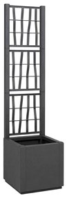 vidaXL Γλάστρα Κήπου Ανθρακί 36 x 36 x 140 εκ. Πολυπροπυλένιο