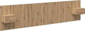 VidaXL Κεφαλή κρεβατιού με κομοδίνο 3 τμχ. Artisan Oak