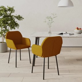 vidaXL Καρέκλες Τραπεζαρίας 2 τεμ. Καφέ Βελούδινες