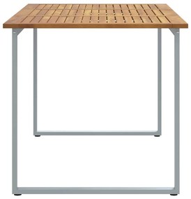vidaXL Τραπέζι Κήπου για Φαγητό Γκρι 160 x 80 x 75 cm