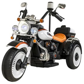 Παιδικό ηλεκτροκίνητο τρίκυκλο scooter με φάρο - BJQ-6388 - 701114 - White/Orange-701114_wor