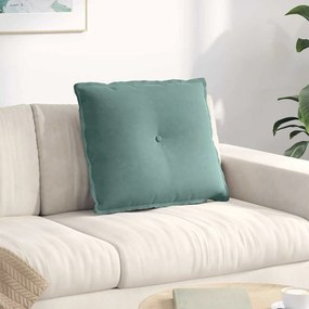 vidaXL Μαξιλάρι Πλάτης Θαλασσί 60 x 50 cm Υφασμάτινο Κορντουρά