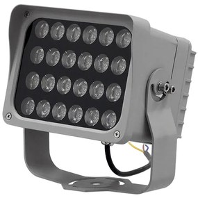 05022 GloboStar® GLOBOSTAR® FLOOD-XENA 05022 Προβολέας Σποτ Wall Washer LED 24W 2880lm 10° AC 220-240V Αδιάβροχο IP65 Ψυχρό Λευκό 6000K - Γκρι Ανθρακί - Μ18 x Π13.5 x Υ18cm - 3 Χρόνια Εγγύηση
