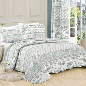 Κουβερλί Σετ 3τμχ Grey-Ciel 354 Dim Double 220x240cm 100% Cotton Percale