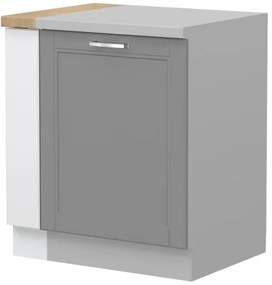 Προσαρμόσιμη επέκταση επιδαπέδιου ντουλαπιού Tahoma R-Λευκό ματ - 15.00Χ32.00Χ72.00cm