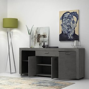 Μπουφές Joseph Megapap χρώμα γκρι σκυροδέματος 177x40x76εκ.