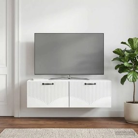 vidaXL Τοποθετούμενος στον τοίχο τηλεοπτικός ερμάριος Επιτοίχιο Λευκό