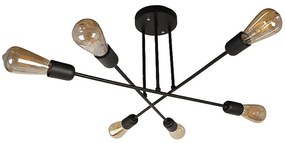Φωτιστικό Οροφής Uriela 0189418 64x64x29cm 6xE27 60W Black Megapap Metal