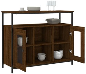 vidaXL Συρταριέρα Καφέ Δρυς 100x35x80 εκ. από Επεξεργασμένο Ξύλο