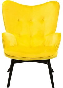 Πολυθρόνα Vicky Velvet Κίτρινη 59x63x92εκ - Κίτρινο