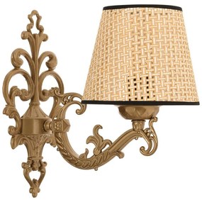 Φωτιστικό Τοίχου - Απλίκα Claire Coral 390FLH2332 26x24cm 1xE27 40W Natural-Gold Opviq