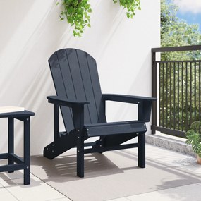 vidaXL Καρέκλα Adirondack  Ναυτικό Μπλε 74x82x91 εκ. HDPE