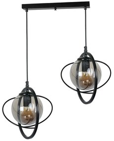 Φωτιστικό Οροφής - Ράγα Nepal 846STL1696 45x25x70cm 2xE27 40W Black Opviq
