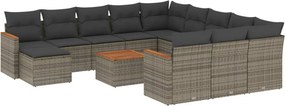 vidaXL Patio Sofa Set 11-θέσια Grey