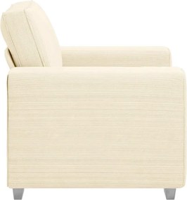 vidaXL Καναπές-Καρέκλα Μπεζ Ύφασμα Κοτλέ 100x77x82 εκ.