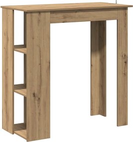 vidaXL Τραπέζι Κονσόλα με Ράφι Καφέ Δρυς 102x50x103,5εκ. Επεξεργ. Ξύλο