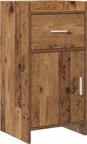 vidaXL Πλαϊνό γραφείο Παλαιωμένο ξύλο 40 x 36 x 80 εκ