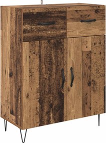 vidaXL Highboard με συρτάρι 2 pcs Παλιό ξύλο Επεξεργασμένο ξύλο