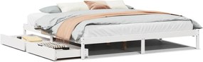 vidaXL Σκελετός Κρεβ. Χωρίς Στρώμα Λευκό 180x200 εκ Μασίφ Πεύκο