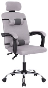 ΚΑΡΕΚΛΑ ΓΡΑΦΕΙΟΥ CRONER HM1196.02 ΓΚΡΙ MESH-ΜΕΤΑΛ.ΒΑΣΗ-NYLON ΣΚΕΛΕΤΟΣ 58x67x124Υεκ.