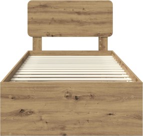 vidaXL Σκελετός Κρεβατιού Artisan Δρυς 90 x 190 cm