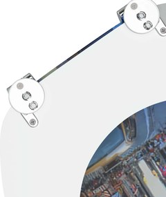 vidaXL Μαλακή κλειστή λεκάνη Πολύχρωμο 44 x 38 εκ. Πίνακας MDF