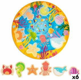 Παιδικό παζλ Lisciani Giochi 33 x 1 x 32 cm Navy 6 Τεμάχια 13 Τεμάχια (x6)