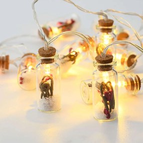 Χριστουγεννιάτικα Λαμπάκια Σειρά Mini Glass Bottles Μούρο 10 Led XI10WW2A 135+30cm 0,2W Με Μπαταρία Multi Aca