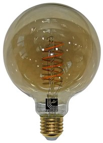 Adeleq Led Λάμπα Cog Spiral Globe Φ125 Smoky Ε27 6W Ντιμαριζόμενο Θερμό 13-2712596009
