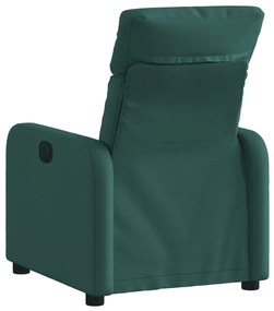 Πολυθρόνα Ανακλινόμενη Σκούρο Πράσινο Υφασμάτινη - Πράσινο