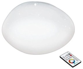 Φωτιστικό Οροφής Πλαφονιέρα Led Με Τηλεχειριστήριο Sileras-A 98228 White Eglo Μέταλλο,Πλαστικό